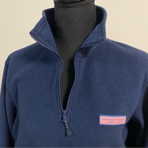 Vineyard Vines Harbor Fleece 1/4 Zip Navy Size XS - Picture 5 of 15